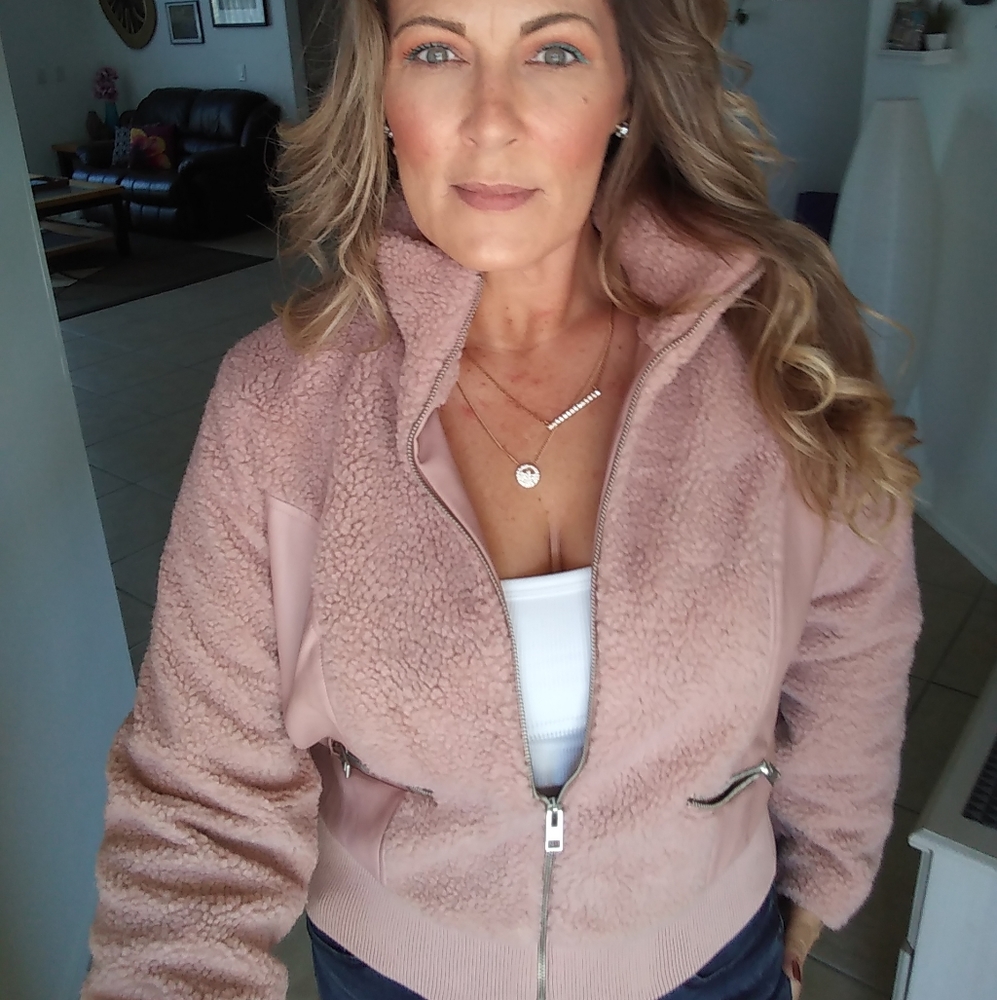 Woman's Teddy jacket & faux leather